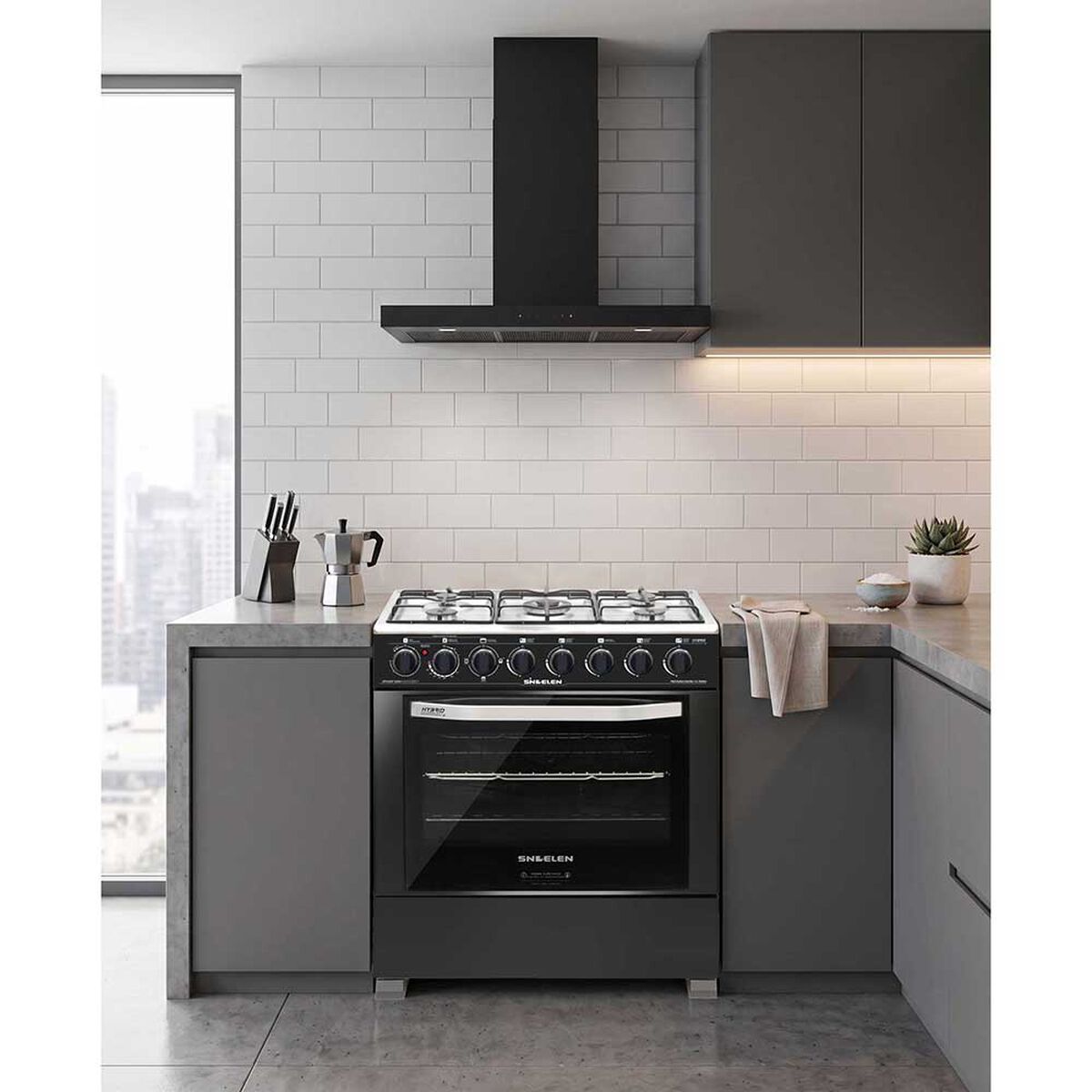 Cocina Sindelen 5 Quemadores CH-700NG 84 L