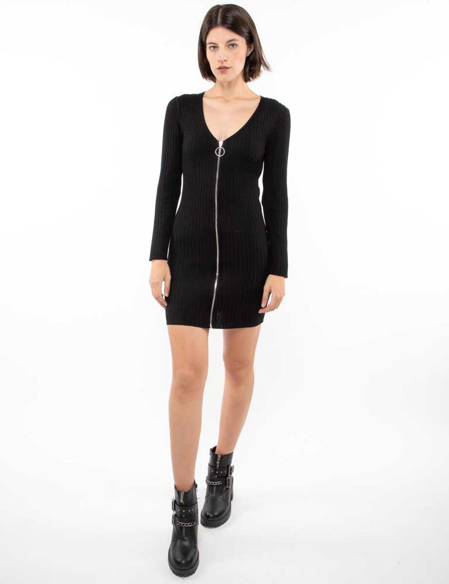 Vestido Corto Manga Larga Mujer Fiorucci