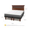 Cama Europea CIC Base Dividida 2 Plazas Anatomic + Respaldo New Dublin Caramelo