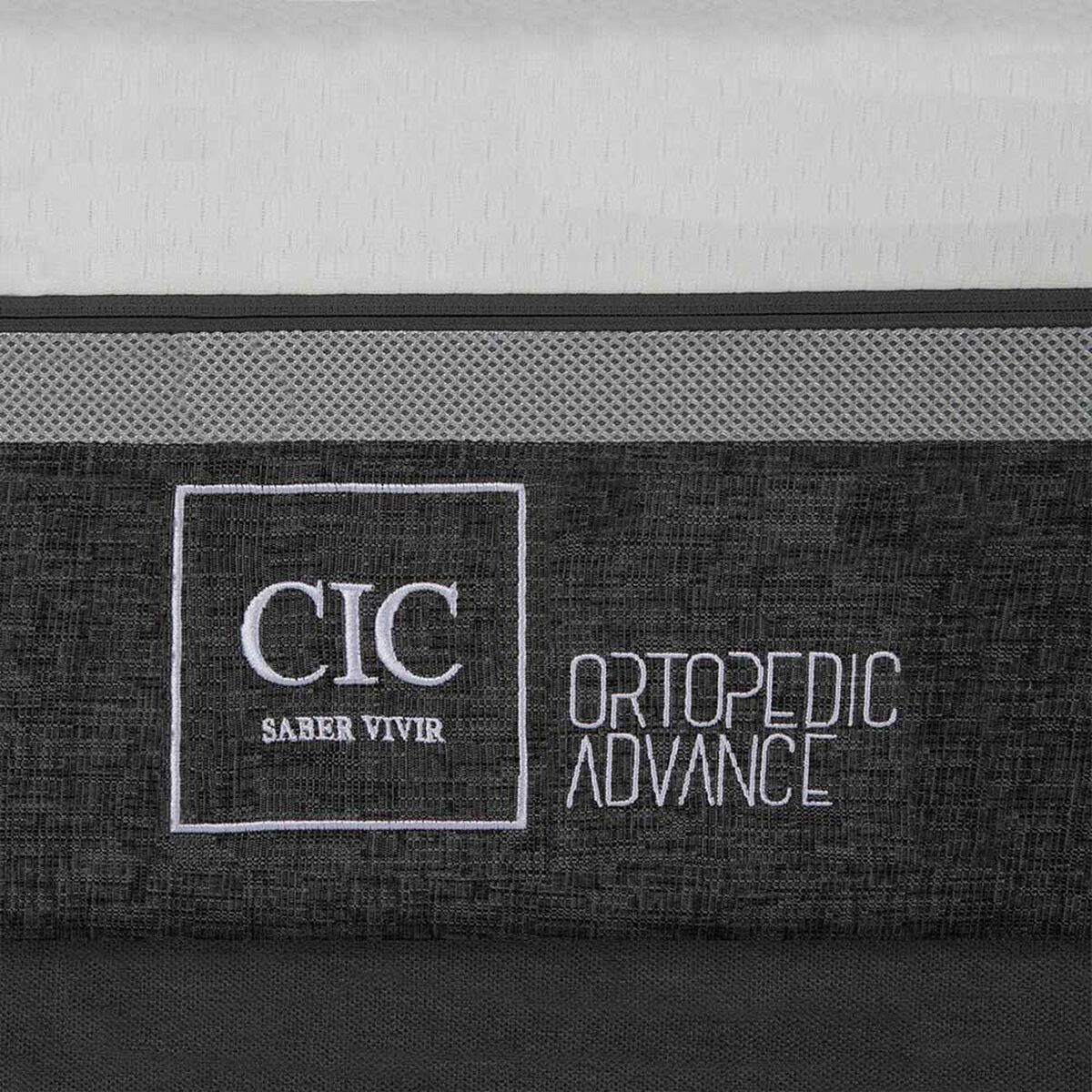 Cama Europea CIC 1,5 Plazas Ortopedic Advance + Respaldo Sile