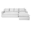 Sofá Seccional Derecho Innovamuebles Fontana Lino 4 Cuerpos Blanco