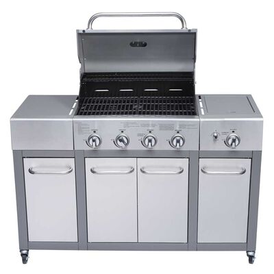 Imagen 2 del producto Parrilla a Gas Encendido Electrónico BBQ Grill Buffalo Acero Inoxidable 4 Quemadores Centrales + 1 Lateral