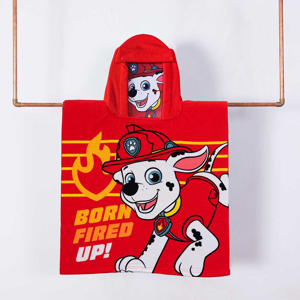 Toalla de Playa con Capucha Infantil Paw Patrol Marshal Niño 60 x 120 cm
