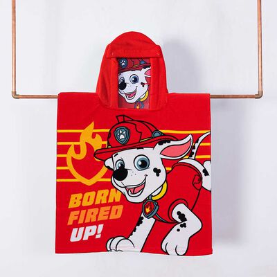 Toalla de Playa con Capucha Infantil Paw Patrol Marshal Niño 60 x 120 cm