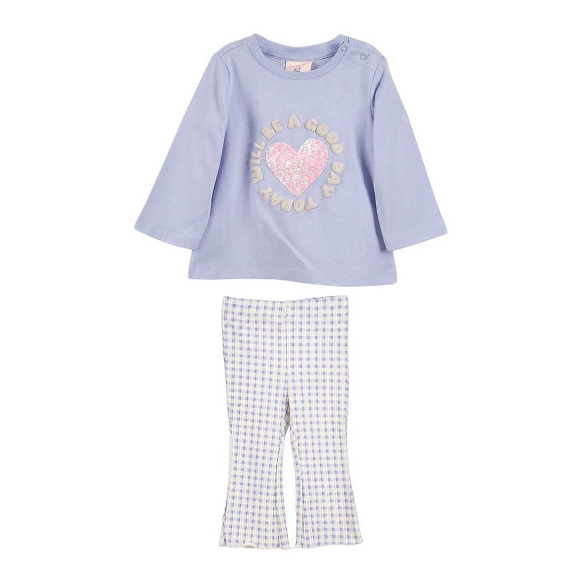 Conjunto Poler&oacute;n+Calzas Flare Beb&eacute; Chess Baby