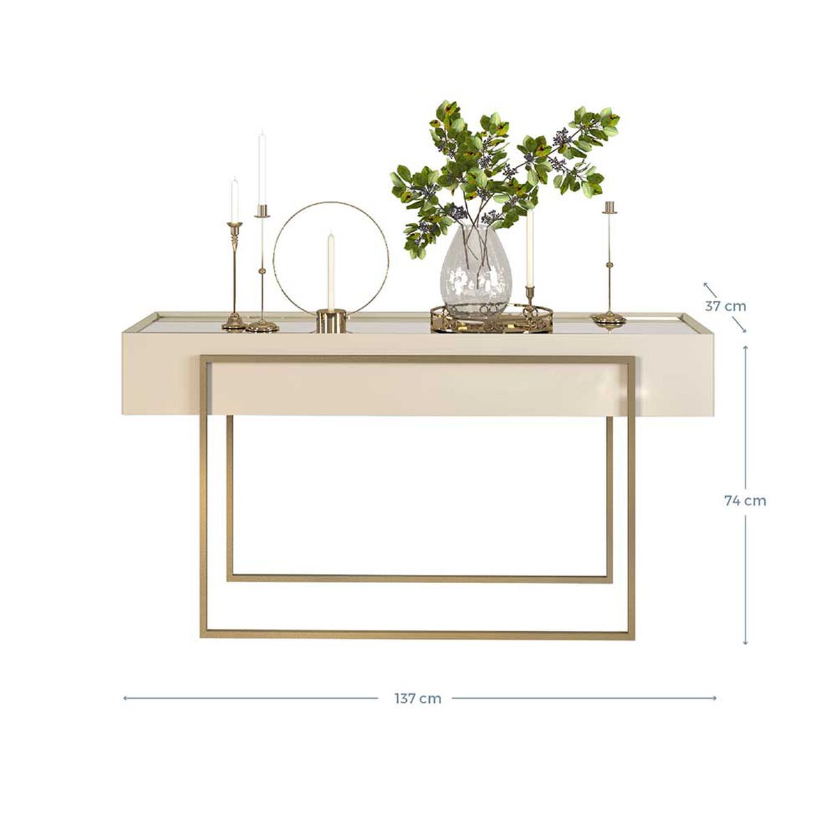 Mesa de Arrimo Vekkahome Karo Blanco