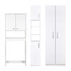 Combo Estante 2 Puertas + Despensero 2 Puertas + Estante Organizador de Baño 2 Puertas CIC Blanco