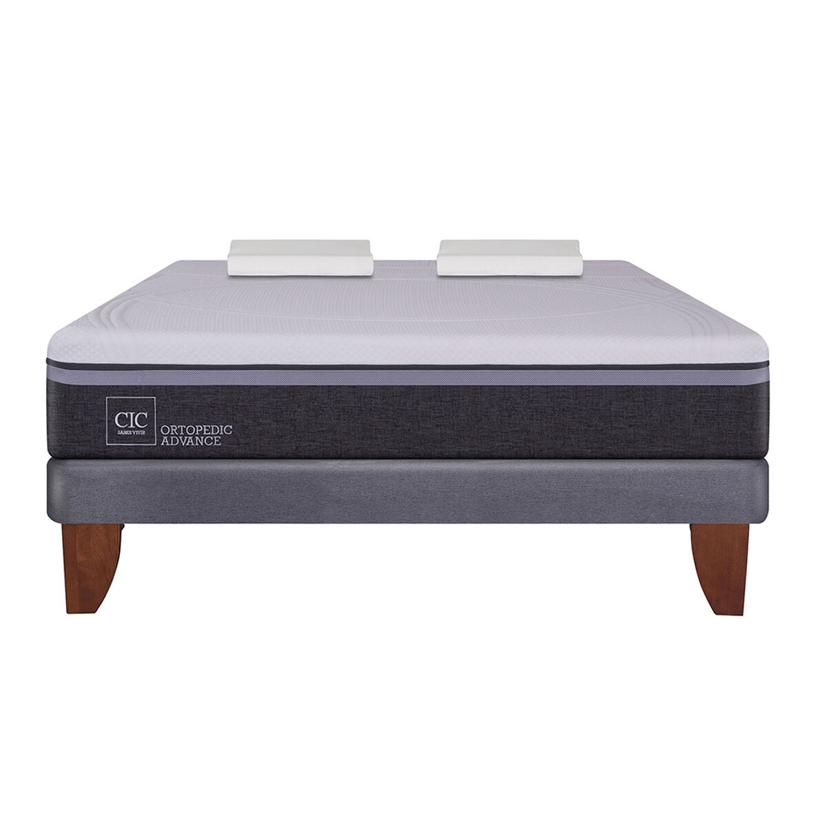 Cama Europea CIC 2 Plazas Ortopedic Advance + Almohadas
