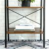 Repisa Escalera Fm Furniture Metalwood Colection Marrón Rústico