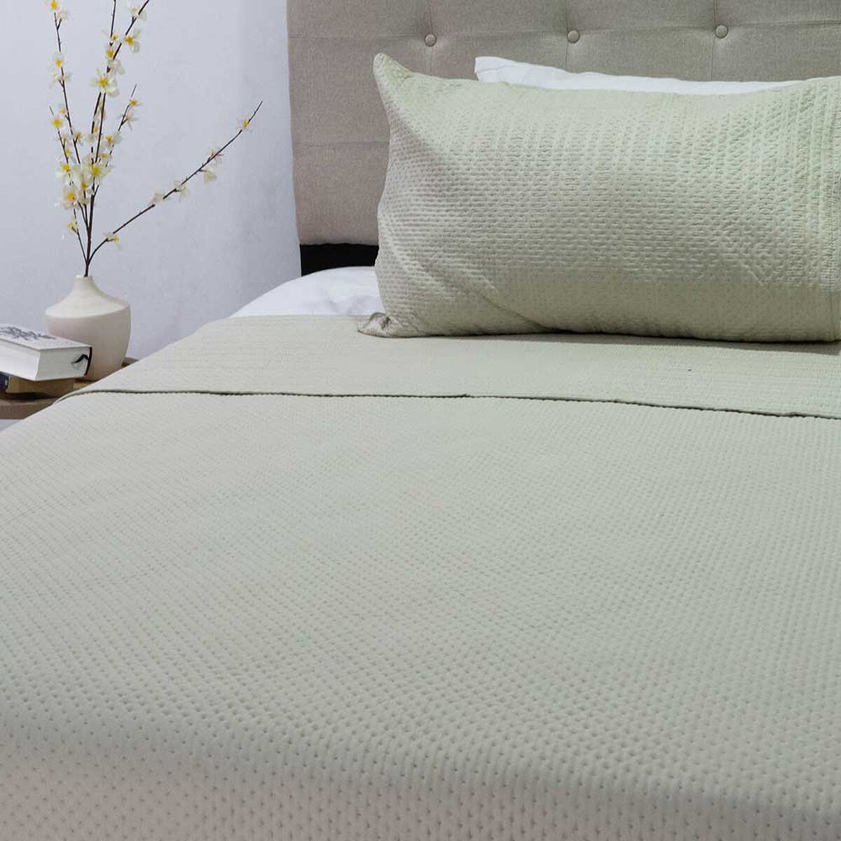 Quilt Doral 1,5 Plazas Liso Deluxe Beige