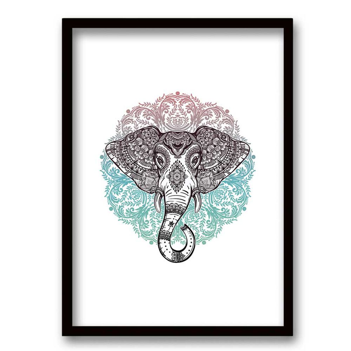 Cuadro Decorativo Retela Elephant Mandala 40 x 30 cm