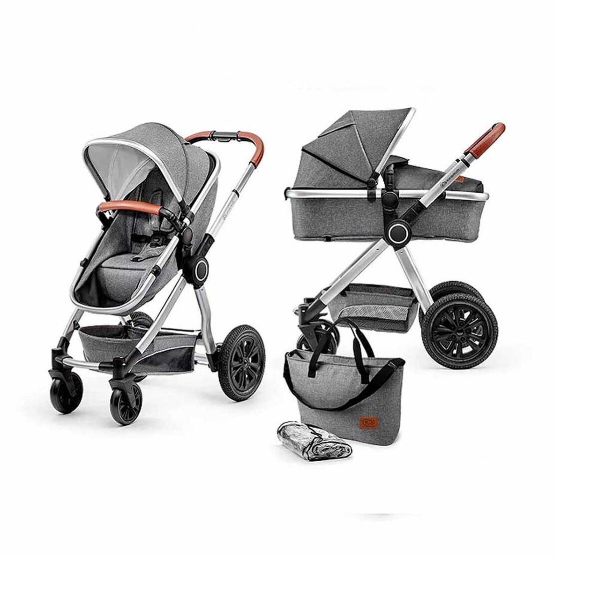 Coche de Paseo Veo 2 en 1 Gris Kinderkraft