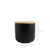 Contenedor de Cerámica Hermético Tapa Madera Simplit S Negro