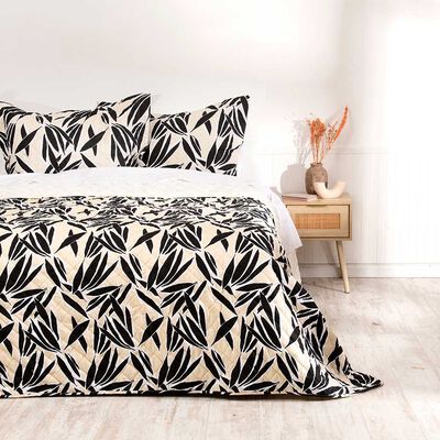 Quilt Mashini 2 Plazas Leaves Multicolor