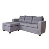 Sofá Seccional Jerk Home Richter 3 Cuerpos Gris Perla