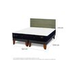 Cama Europea CIC Base Dividida 2 Plazas Premium + Respaldo Villarrica Olivo