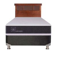 Box Spring CIC 1 Plaza New Ortopedic + Respaldo New Dublin