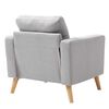 Sofá Vekkahome Alvin 1 Cuerpo Gris Claro Pastel