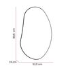 Espejo de Vidrio TuHome Fluye Leo 80,5 x 53,5 cm