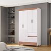 Closet Vekkahome Americano 4 Puertas 2 Cajones Blanca