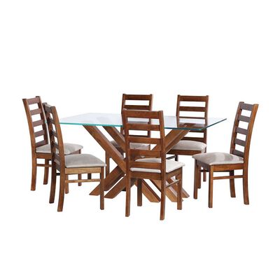 Juego de Comedor Latam Home Merida 6 Sillas Gris