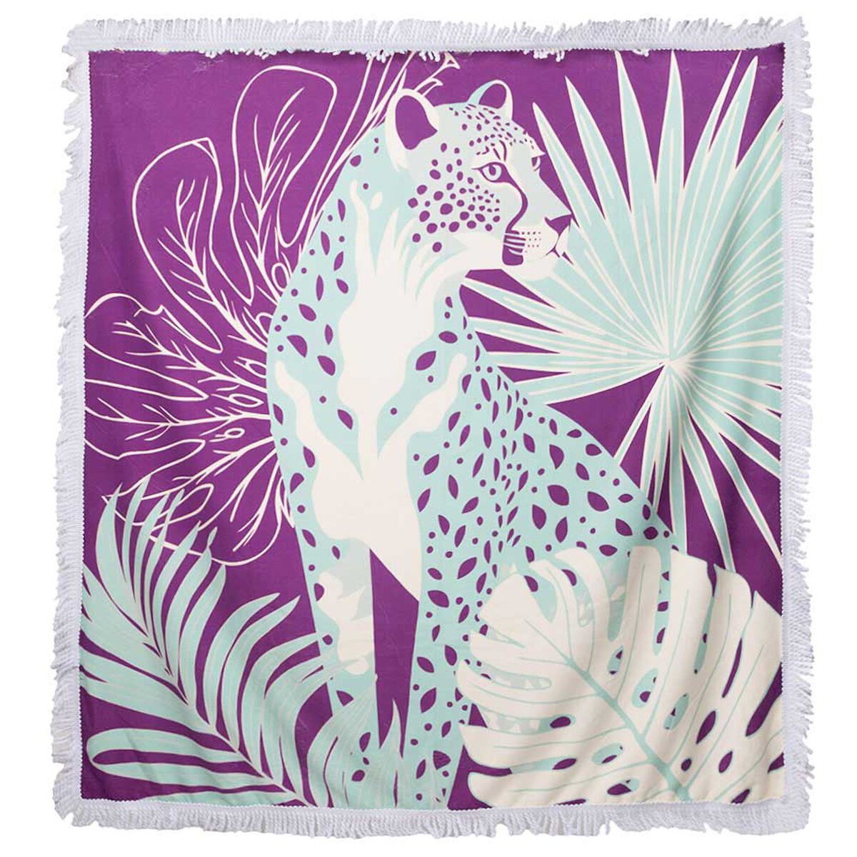 Toalla de Playa Cuadrada con Flecos Casanova Khal 150x140 cm