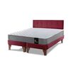 Cama Europea Latam Home Base Dividida 2 Plazas Zen Best Burdeo + Respaldo