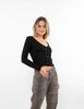 Polera Botones Crop Manga Larga Mujer Icono