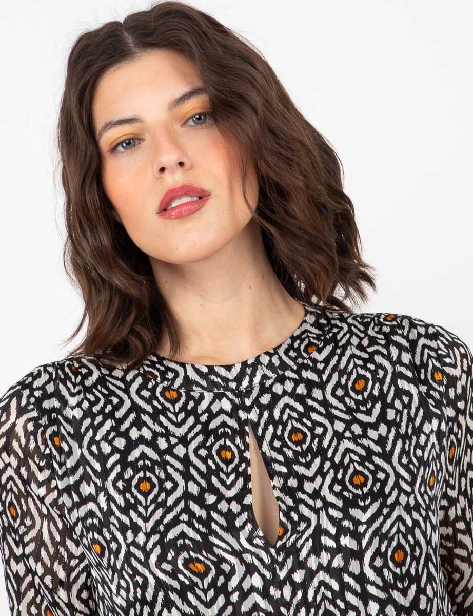 Vestido Estampado Corto Manga 3/4 Mujer Alma