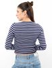 Polera Con Estampado Crop Manga Larga Mujer Icono