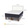 Cama Europea CIC Base Dividida 2 Plazas Grand Premium + Respaldo Danubio