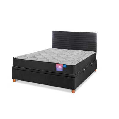 Cama Baúl Flex 2 Plazas Therapedic Plus  + Respaldo Modern