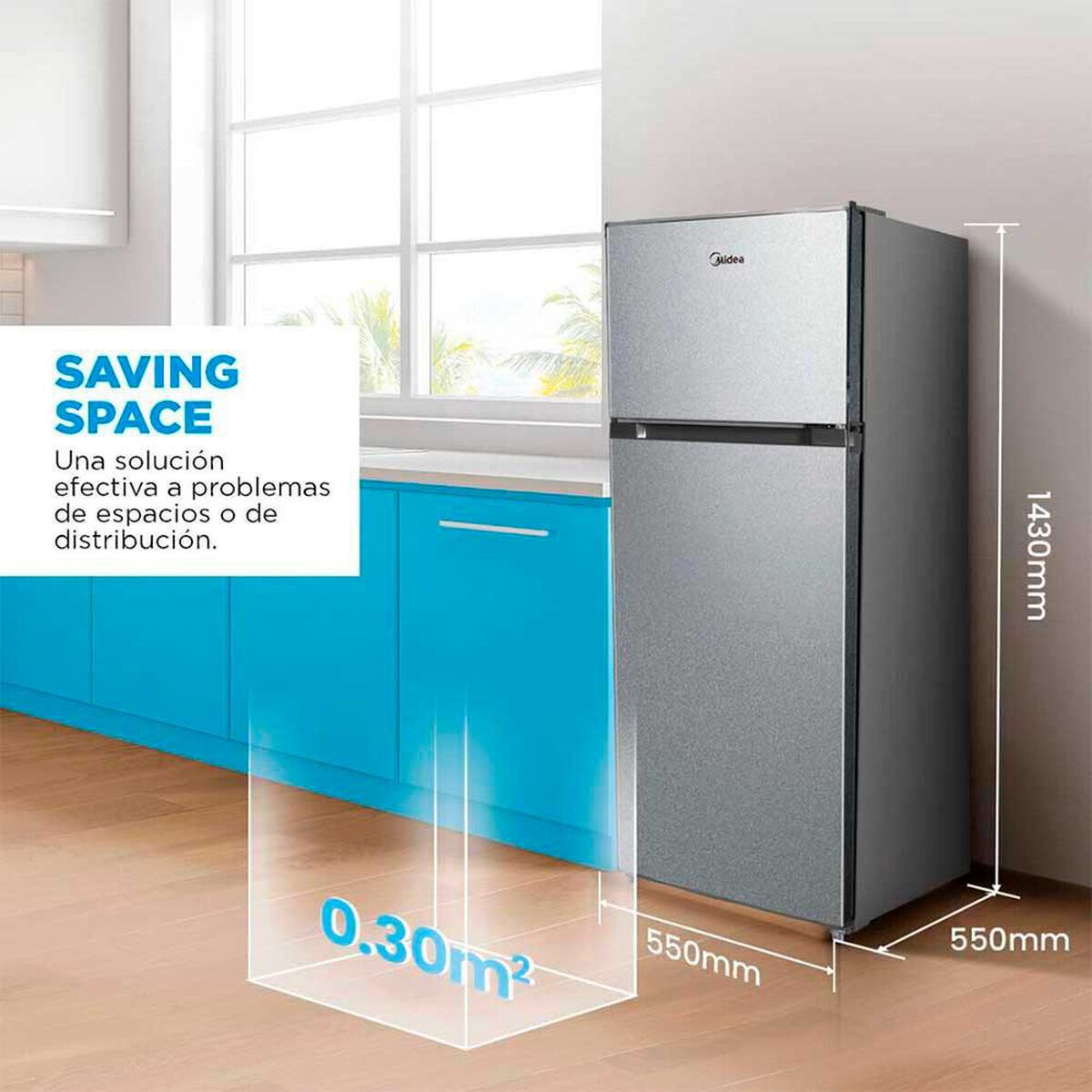 Refrigerador Fr&iacute;o Directo Midea MDRT294FGE50 204 lts.