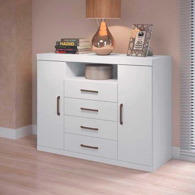 Imagen 1 del producto Cómoda Onessta Master 4 Cajones 2 Puertas Blanca