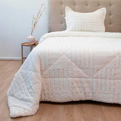 Cubrecama Doral 1,5 Plazas Crudo Senses