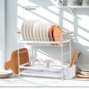 Secaplatos Escurridor Simplit Acero Inox Bilbao 2 Niveles Blanco