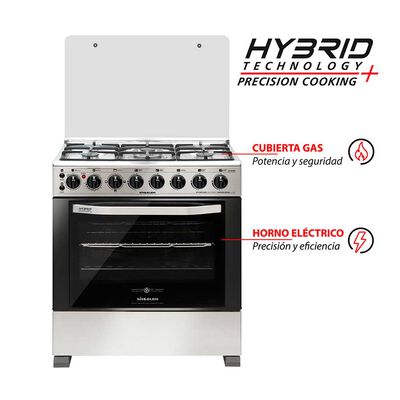 Imagen 1 del producto Cocina a Gas/Eléctrica Sindelen CH-740NI 5 Quemadores