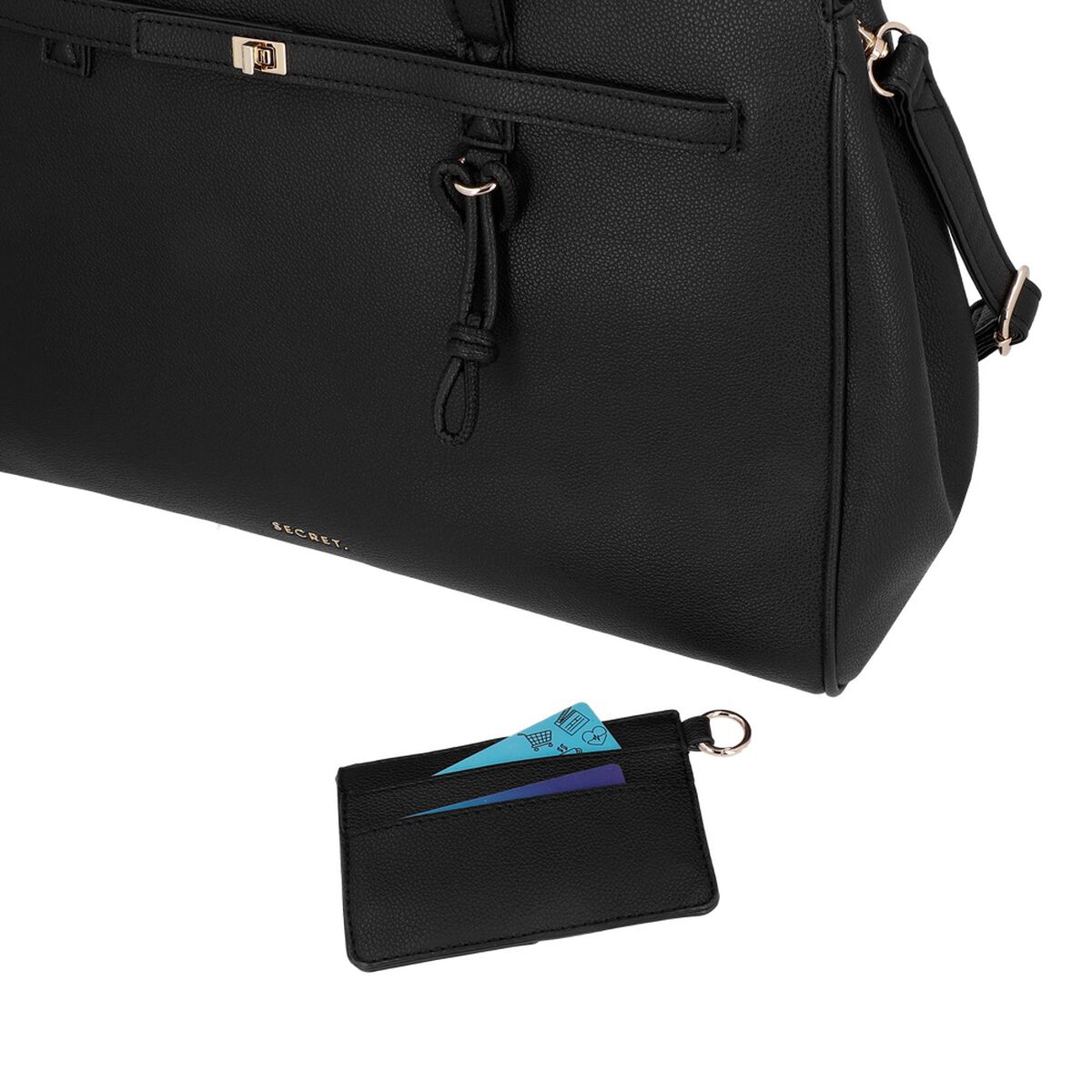 Cartera de Mujer Porta Laptop 16" Secret Serbia SC7 Grande Negro