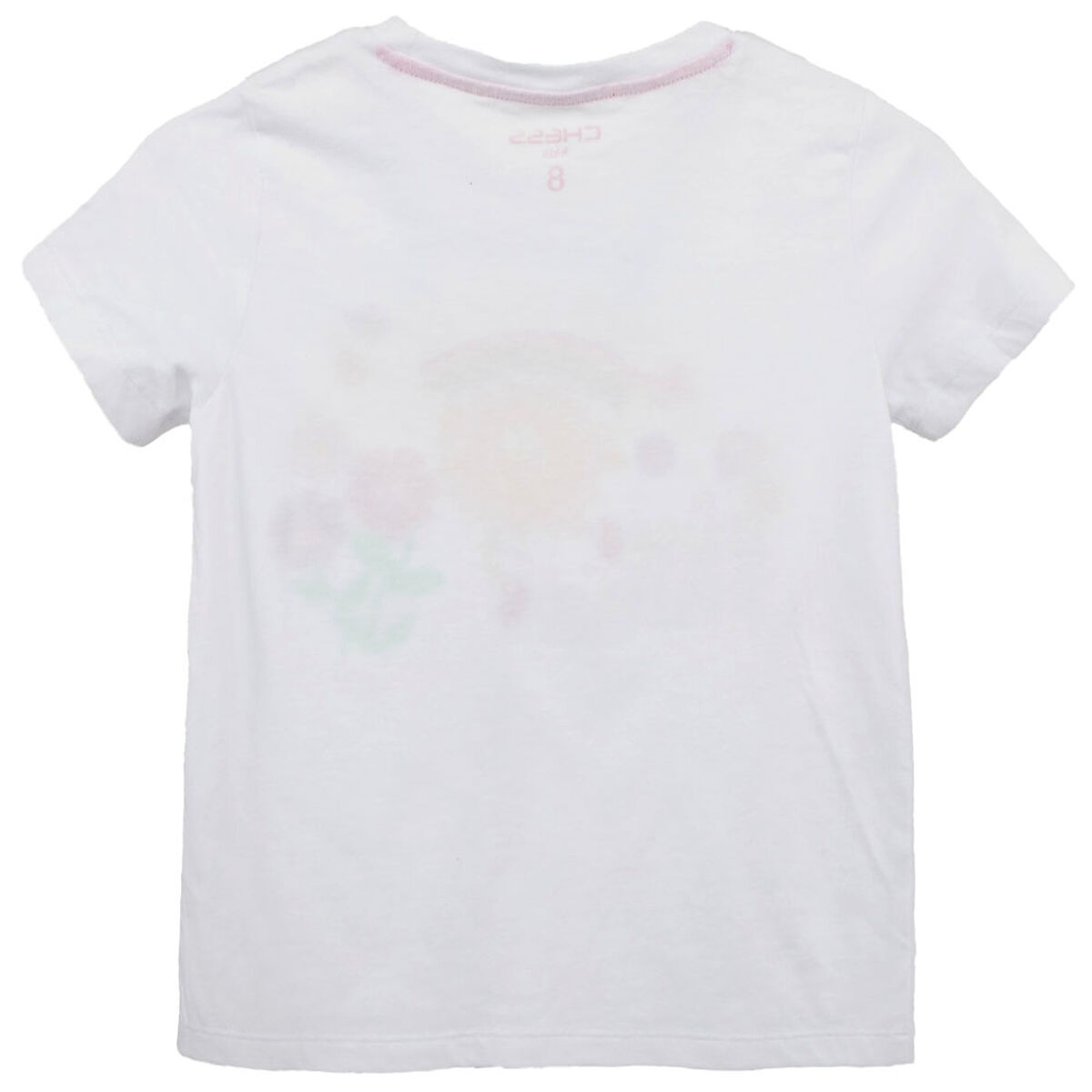 Polera Manga Corta Estampada de Algodón Niña Chess