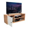 Rack TV TuHome Noah 55" Macadamia y Blanco