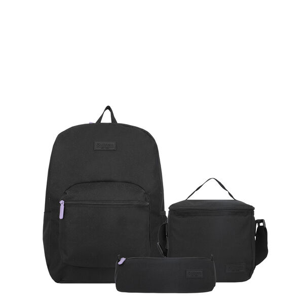 Triple Pack 5XT Mochila Niña Xtrem Negro/Lila
