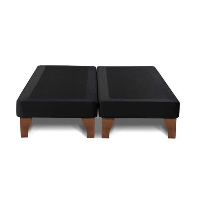 Base Europea Dividida Latam Home King Tela Velvet Negro