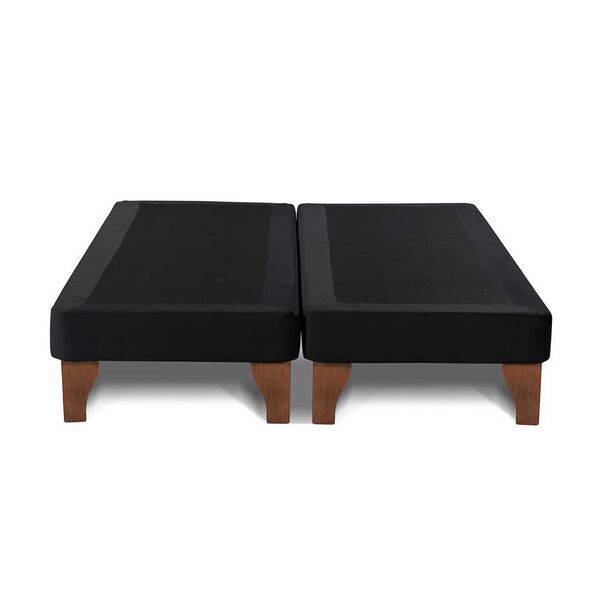 Base Europea Dividida Latam Home King Tela Velvet Negro
