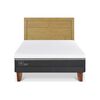 Cama Europea CIC 2 Plazas Ortopedic Advance + Respaldo Milan Mostaza