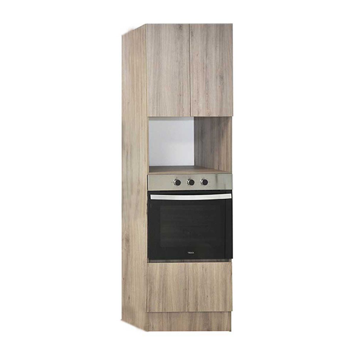 Mueble de Cocina Torre para Horno Mobikit 2 Puertas Roble