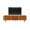 Rack TV Brazos Altavision Hasta 75" Blanco Crema y Café