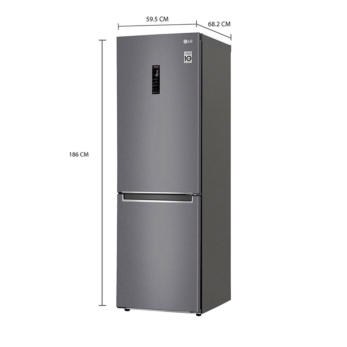 Refrigerador No Frost LG GB37MPD 341 lts.