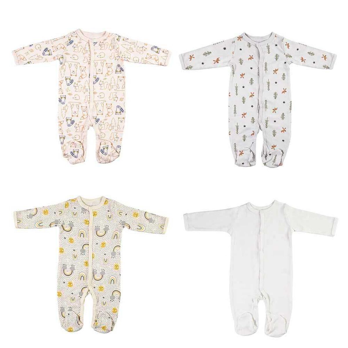 Pijama x4 unisex 3-6M Bebesit