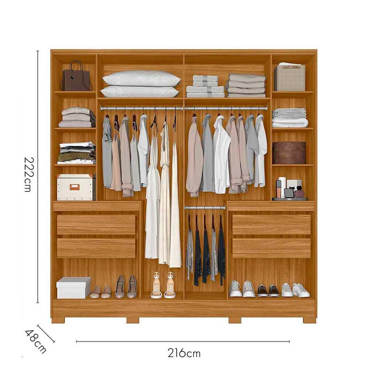 Cl&oacute;set Di Poretti Alaska 10 Puertas 4 Cajones Off White