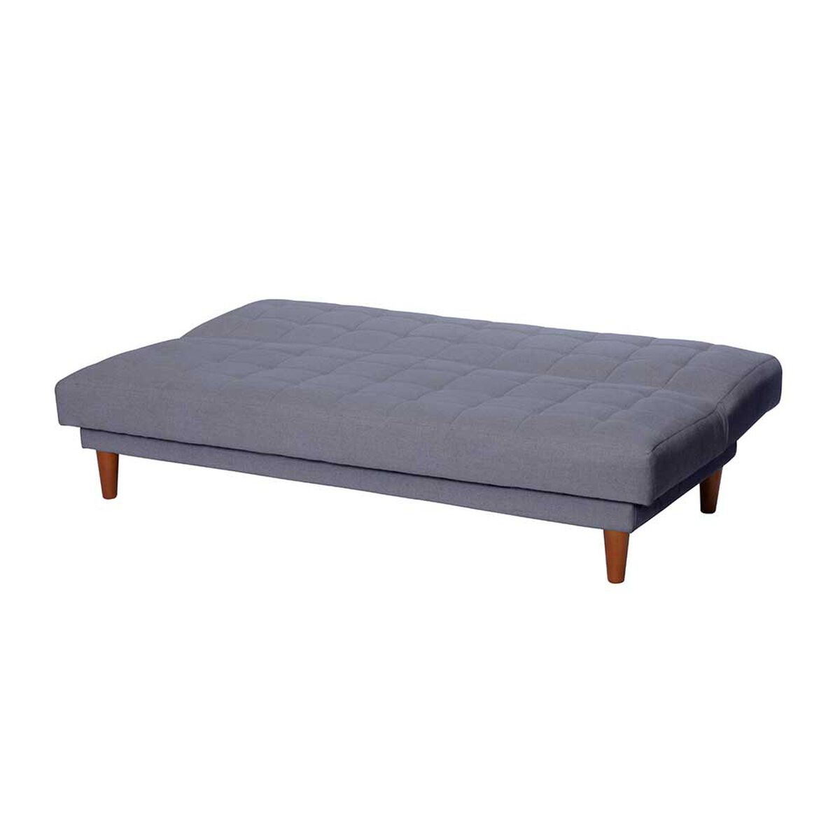 Futón Latam Home Turin Lino 3 Cuerpos Gris Oscuro